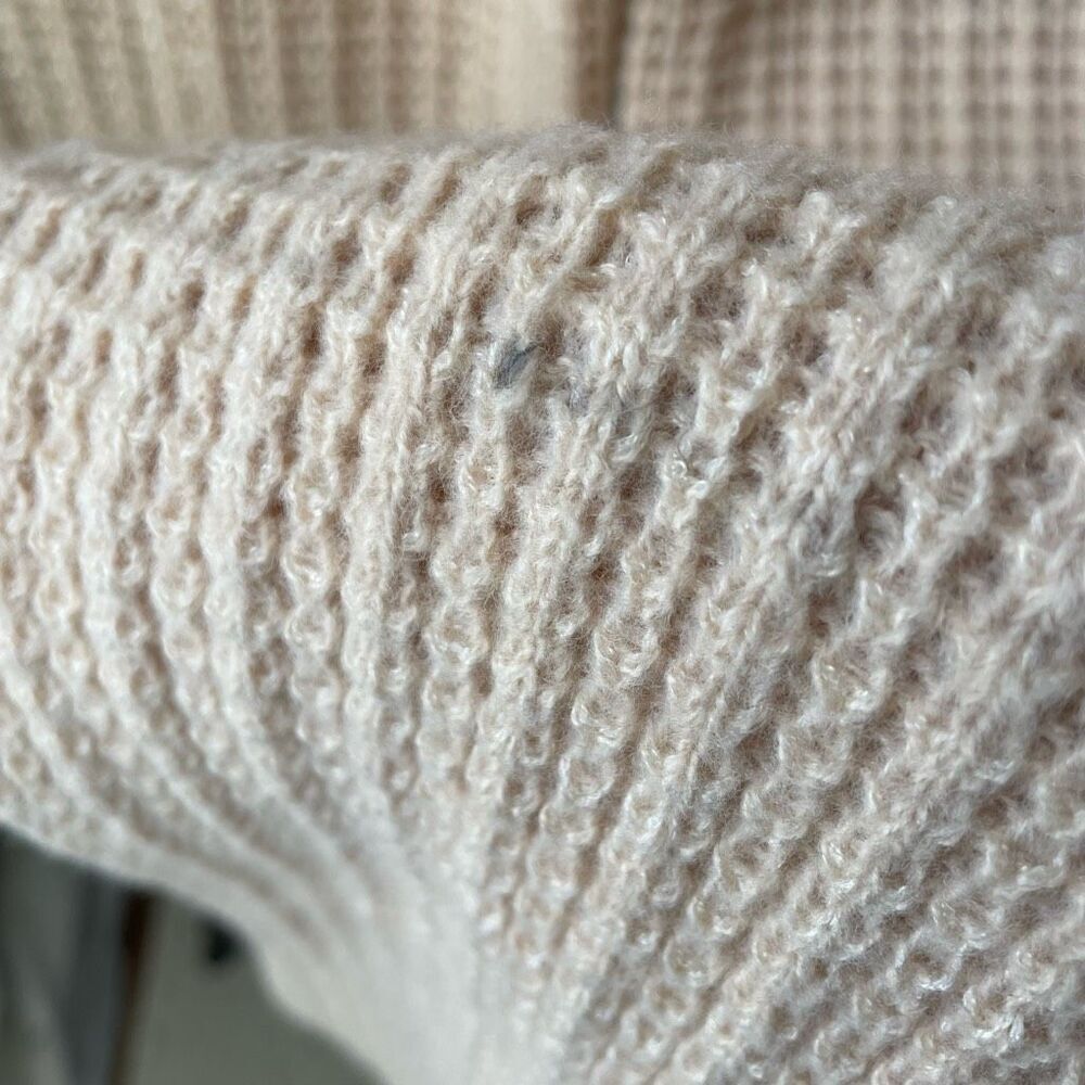 Annah Hariri Pollina Knit Pull On Flare Pants Beige Xl 16 18 — image 4 of 7
